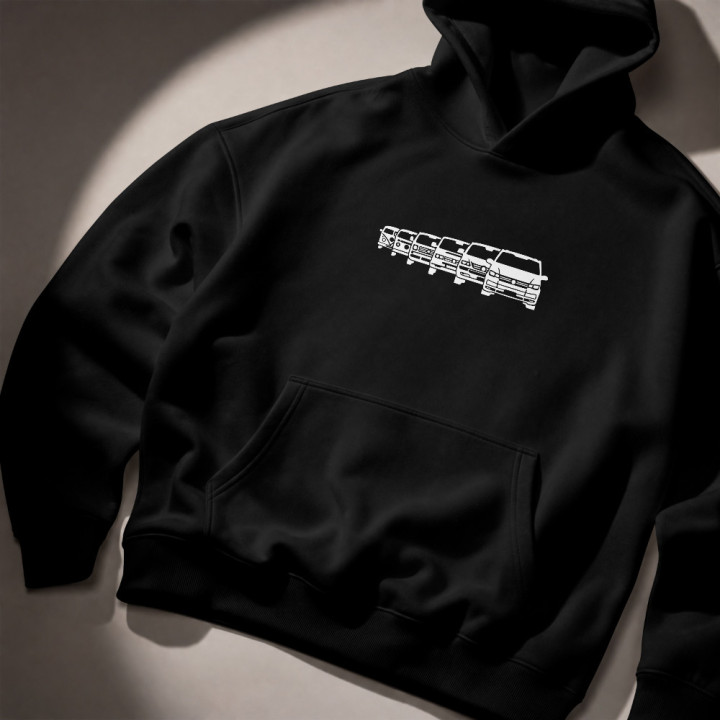 Camper T1 to T6 Evolution Hoodie | VW Camper Van Life Hoodie