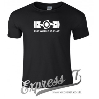 The World Is Flat T-Shirt | Flat-4 Boxer Engine Tee