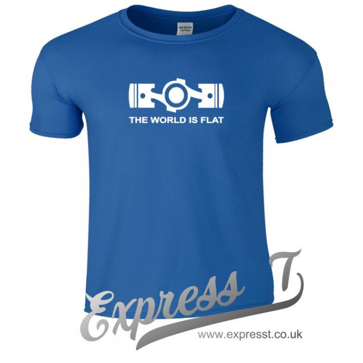 The World Is Flat T-Shirt | Flat-4 Boxer Engine Tee