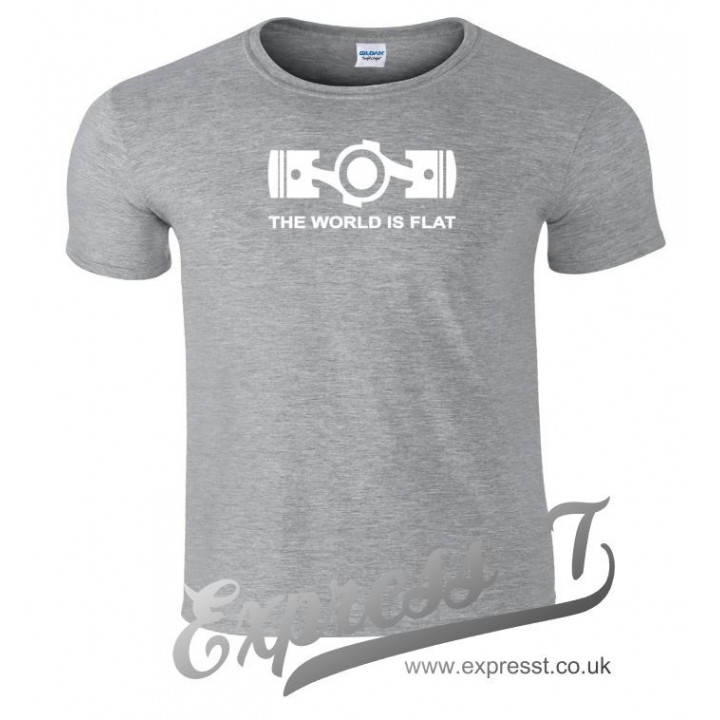 The World Is Flat T-Shirt | Flat-4 Boxer Engine Tee
