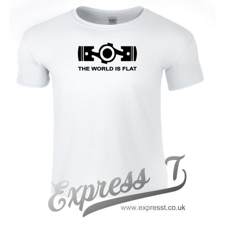 The World Is Flat T-Shirt | Flat-4 Boxer Engine Tee
