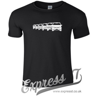 VW T1–T6 Van Evolution T-Shirt | Classic Volkswagen Camper Van Generations Tee
