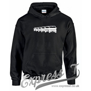 VW T1–T6 Van Evolution Hoodie | Volkswagen Camper Van Generations Hoodie