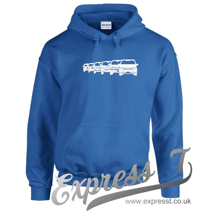 VW T1–T6 Van Evolution Hoodie | Volkswagen Camper Van Generations Hoodie