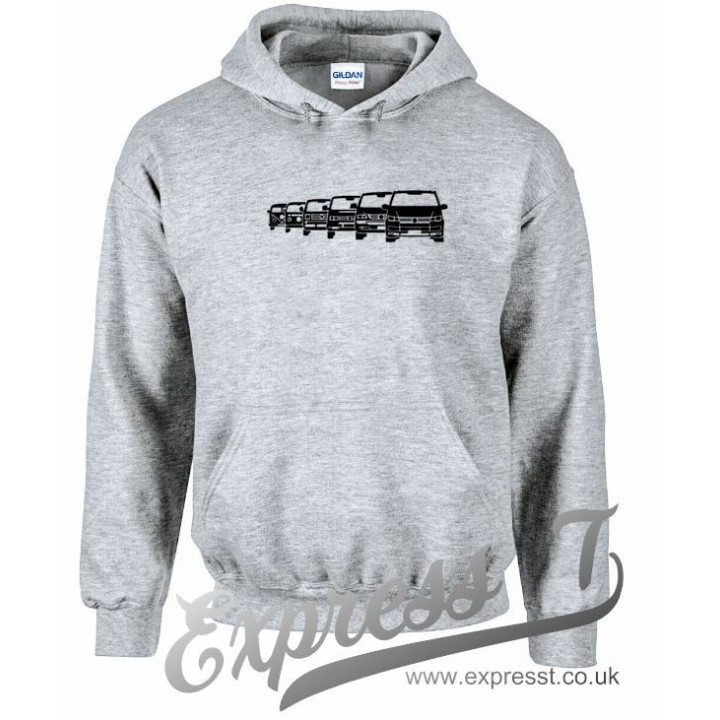 VW T1–T6 Van Evolution Hoodie | Volkswagen Camper Van Generations Hoodie