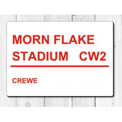 Crewe Alexandra Mornflake Stadium Football Sign