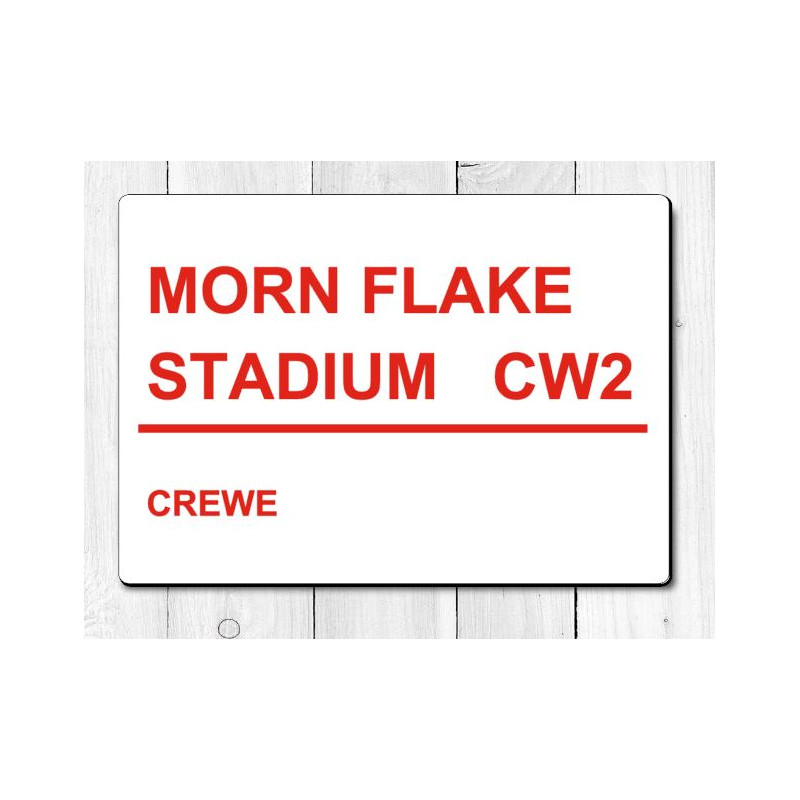 Crewe Alexandra Mornflake Stadium Football Sign