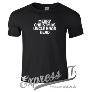 Merry Christmas Uncle Knob Head T-Shirt | Funny Novelty Xmas Tee for Men
