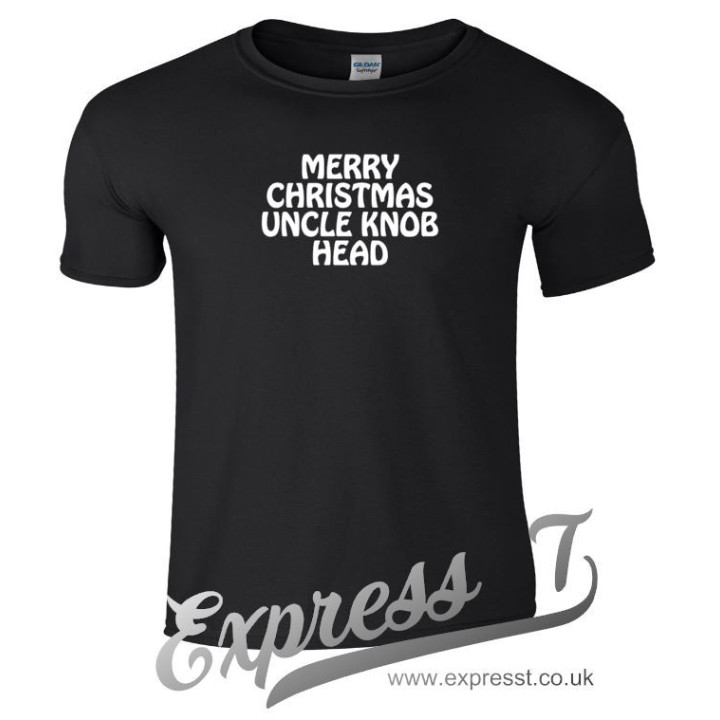Merry Christmas Uncle Knob Head T-Shirt | Funny Novelty Xmas Tee for Men