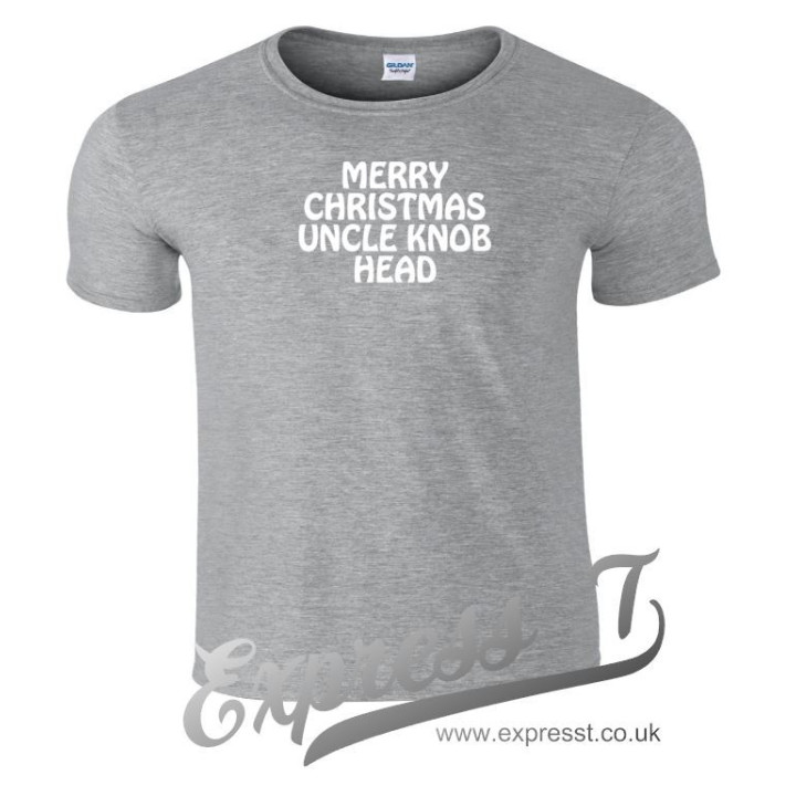 Merry Christmas Uncle Knob Head T-Shirt | Funny Novelty Xmas Tee for Men
