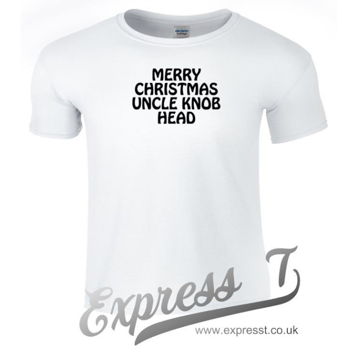 Merry Christmas Uncle Knob Head T-Shirt | Funny Novelty Xmas Tee for Men