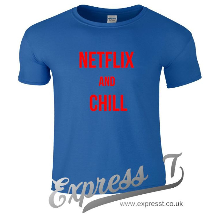 NETFLIX & CHILL T-Shirt | Funny Retro Meme Tee for Movie & TV Lovers
