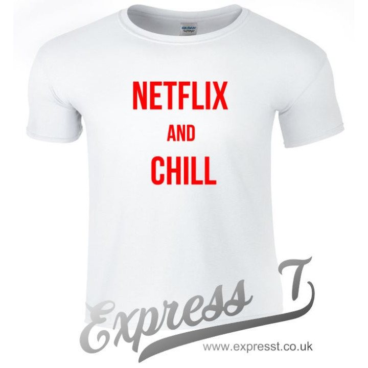 NETFLIX & CHILL T-Shirt | Funny Retro Meme Tee for Movie & TV Lovers