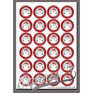 Approved by Father Christmas Stickers – Festive Santa Certified Gift Labels for Christmas Presents