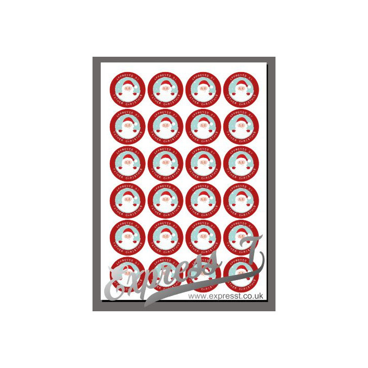Approved by Father Christmas Stickers – Festive Santa Certified Gift Labels for Christmas Presents