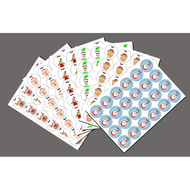 Santa Christmas Personalised Stickers – Custom Name Santa Gift Labels for Holiday Wrapping