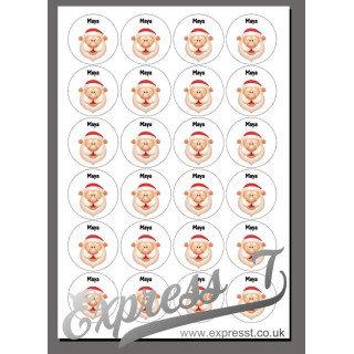 Santa Christmas Personalised Stickers – Custom Name Santa Gift Labels for Holiday Wrapping