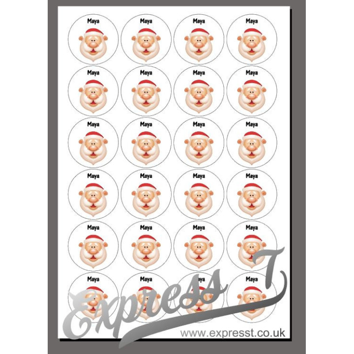 Santa Christmas Personalised Stickers – Custom Name Santa Gift Labels for Holiday Wrapping