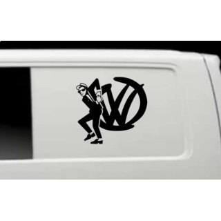 VW SKA Man Decal – Classic Checkerboard SKA Style Volkswagen Stickers