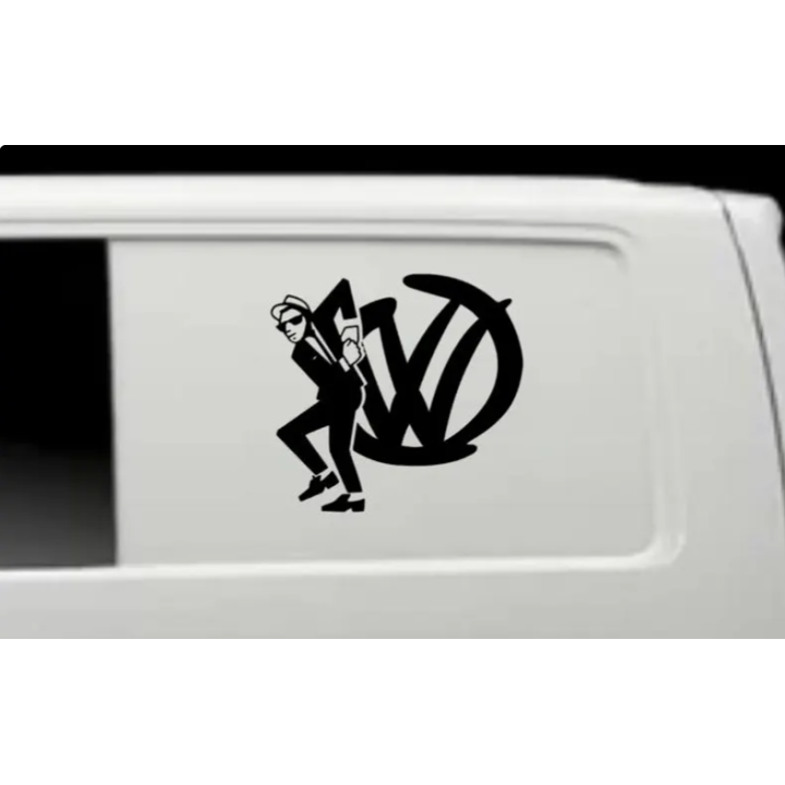 VW SKA Man Decal – Classic Checkerboard SKA Style Volkswagen Stickers