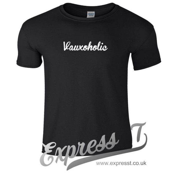 Vauxoholic T-Shirt – Funny Vauxhall Car Enthusiast Tee for Mechanics & Motorsport Fans