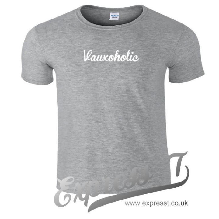Vauxoholic T-Shirt – Funny Vauxhall Car Enthusiast Tee for Mechanics & Motorsport Fans