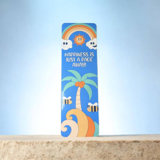 "Happiness Is Just A Page Away" Bookmark