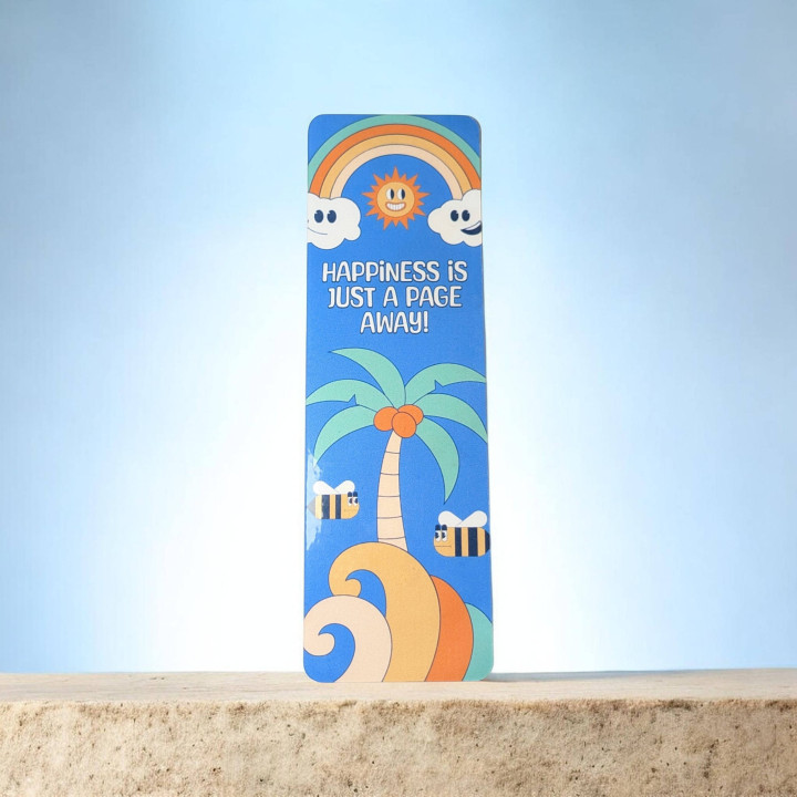 "Happiness Is Just A Page Away" Bookmark
