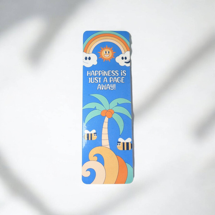 "Happiness Is Just A Page Away" Bookmark