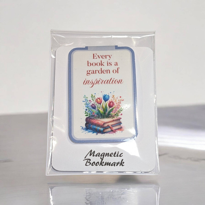 “Every book is a garden of inspiration” Magnetic Bookmark
