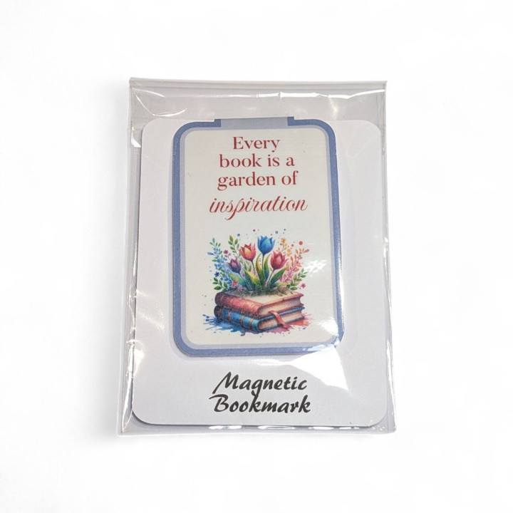 “Every book is a garden of inspiration” Magnetic Bookmark