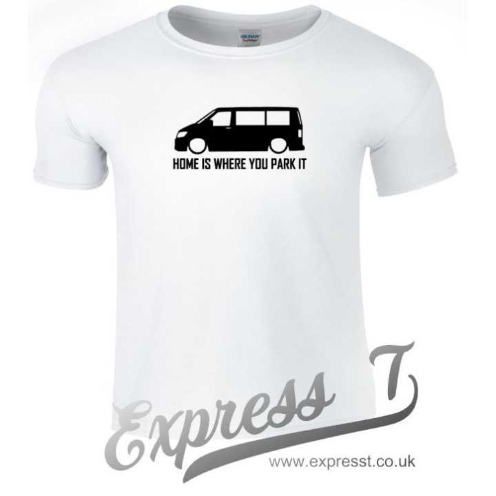 VW T6 "Home Is Where You Park It" T-Shirt – Premium Campervan Life Tee