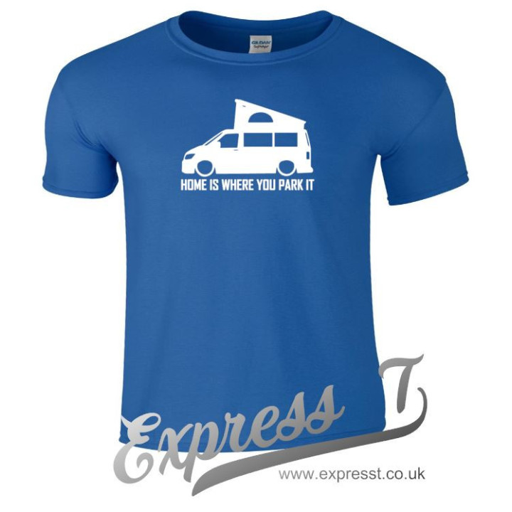 VW T6 Pop-Up "Home Is Where You Park It" T-Shirt – Campervan Adventure Tee