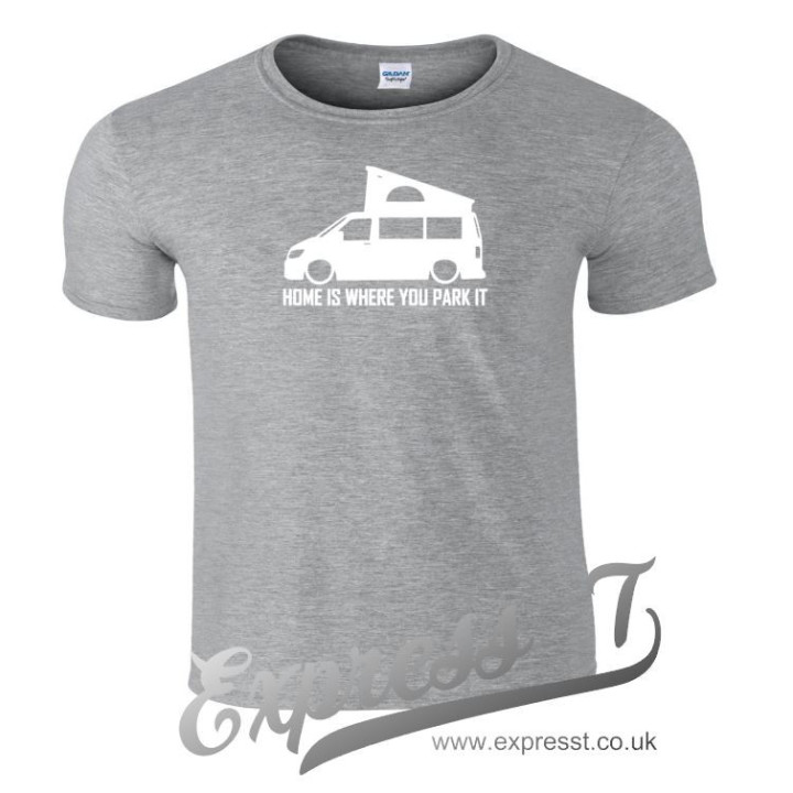 VW T6 Pop-Up "Home Is Where You Park It" T-Shirt – Campervan Adventure Tee