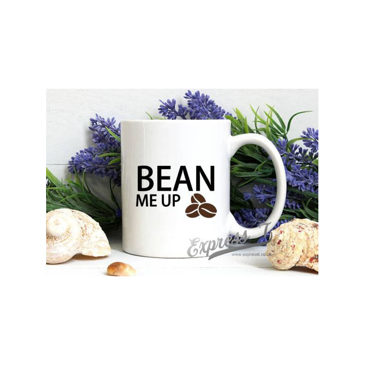 "Bean Me Up" Coffee Mug – Your Daily Dose of Sci-Fi & Caffeine