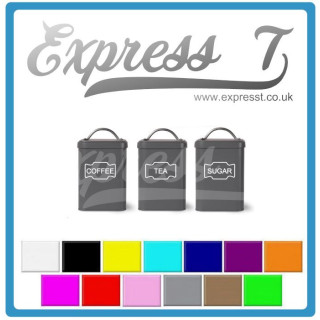 "Coffee, Tea, Sugar" Jar Decals – Stylish Labels for Kitchen Organisation