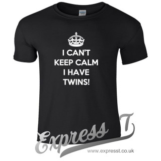 "I Can't Keep Calm, I Have Twins!" T-Shirt – Humorous Parent Gear