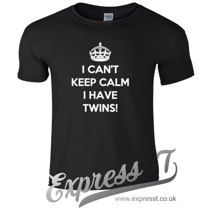 "I Can't Keep Calm, I Have Twins!" T-Shirt – Humorous Parent Gear