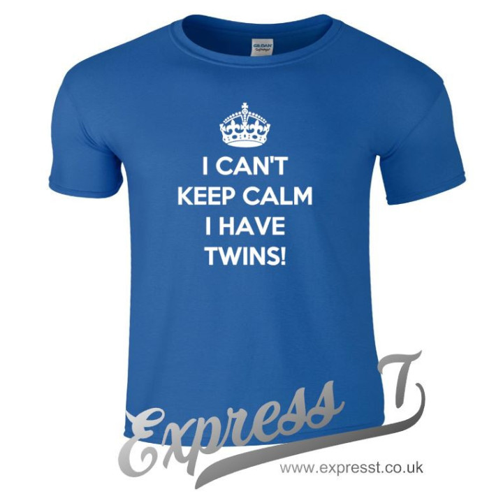 "I Can't Keep Calm, I Have Twins!" T-Shirt – Humorous Parent Gear