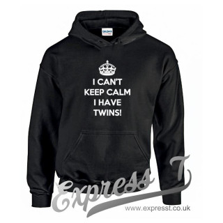 "I Can't Keep Calm, I Have Twins!" Hoodie – Cosy & Humorous Twin Parent Apparel