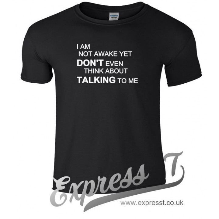 I Am Not Awake Yet T-Shirt | Funny Morning Humour Tee for Coffee Lovers