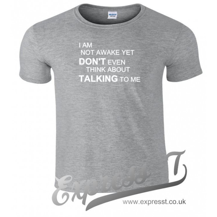 I Am Not Awake Yet T-Shirt | Funny Morning Humour Tee for Coffee Lovers
