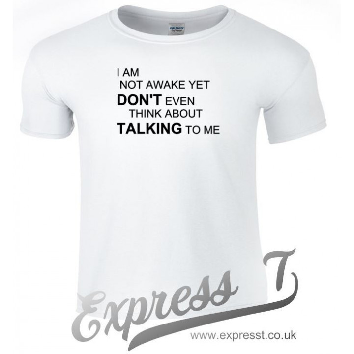 I Am Not Awake Yet T-Shirt | Funny Morning Humour Tee for Coffee Lovers