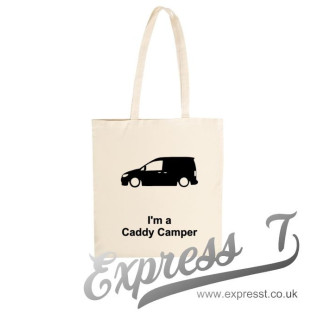 VW Caddy "I'm A Caddy Camper" Cotton Shopping Bag