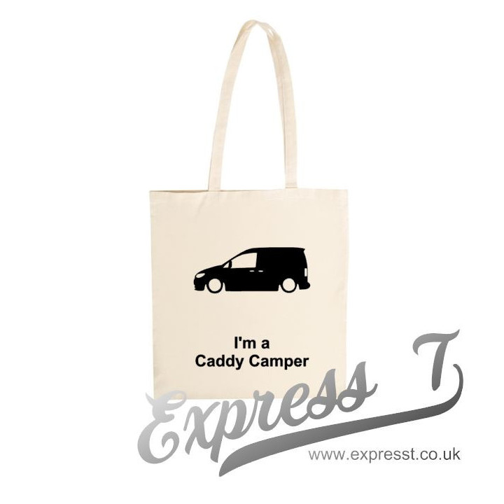 VW Caddy "I'm A Caddy Camper" Cotton Shopping Bag