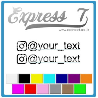 Personalised Instagram Handle Decals (Set of 2)