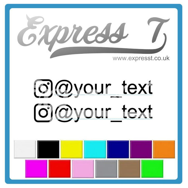 Personalised Instagram Handle Decals (Set of 2)