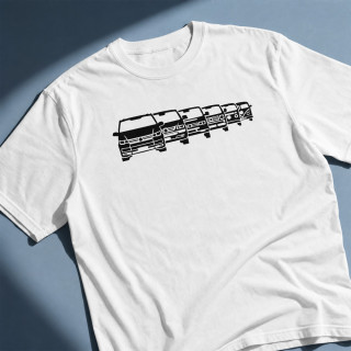 VW T1–T6 Van Evolution Unisex T Shirt | Classic Volkswagen Camper Van Generations Tee