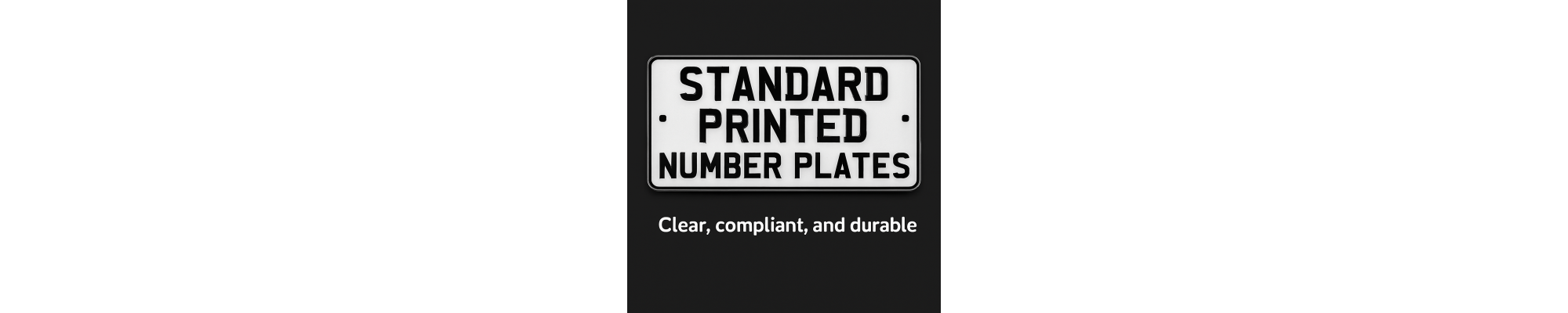 Standard Printed Number Plates